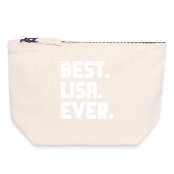Best Lisa Ever Geschenk Spruch - Canvas Reißverschluss-Täschchen (18 x 19 cm) - Naturweiß - Vorne