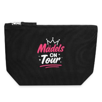 Mädels on Tour Mädelsabend Mallorca Party - Canvas Reißverschluss-Täschchen (18 x 19 cm) - Schwarz - Vorne