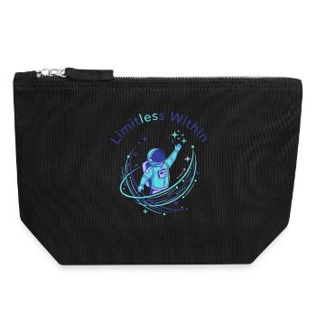 Borders inside - Canvas Zip Pouch 18 x 19 cm - black - Front
