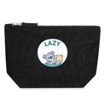 Kawaii-Pastell-Faultier-Koala - Canvas Reißverschluss-Täschchen (18 x 19 cm) - Schwarz - Vorne