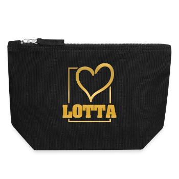 Geschenk für Lotta - Canvas Reißverschluss-Täschchen (18 x 19 cm) - Schwarz - Vorne