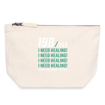 I Need Healing Gamer - Canvas Zip Pouch 18 x 19 cm - nature - Front