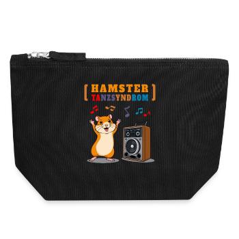 Hamster Dance Syndrome - Canvas Zip Pouch 18 x 19 cm - black - Front
