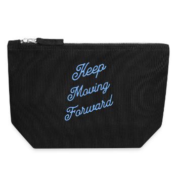 Keep Moving Forward - Canvas Zip Pouch 18 x 19 cm - black - Front