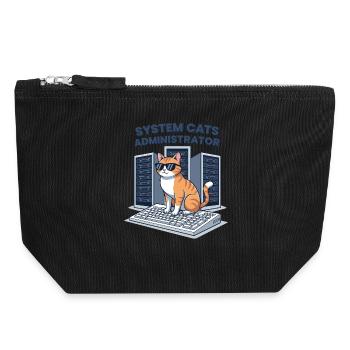System Cats Administrator - Canvas Zip Pouch 18 x 19 cm - black - Front
