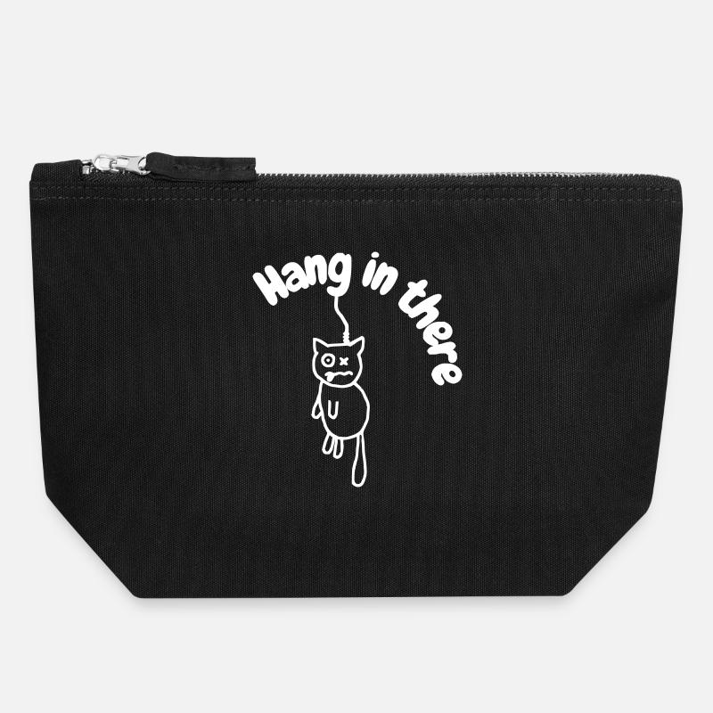 Hanginthere4 - Canvas Zip Pouch 18 x 19 cm - black