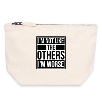 I'm Not Like The Others I'm Worse Lustig Sarkasmus - Canvas Reißverschluss-Täschchen (18 x 19 cm) - Naturweiß - Vorne