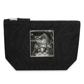 Zander Flashed - Canvas Zip Pouch 18 x 19 cm - black - Front