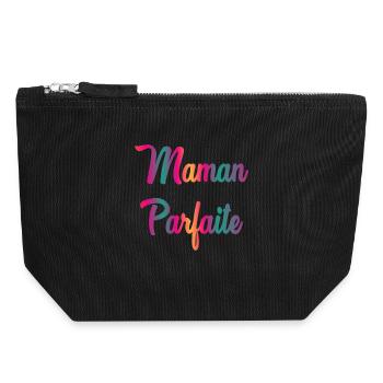 PERFECT MOM - Canvas Zip Pouch 18 x 19 cm - black - Front