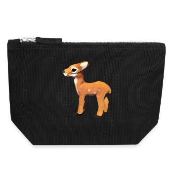 Conception fauve - Pochette zippée en toile 18 x 19 cm - noir - Devant