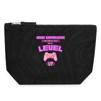 Elle Level Up Gameuse Rose - Pochette zippée en toile 18 x 19 cm - noir - Devant