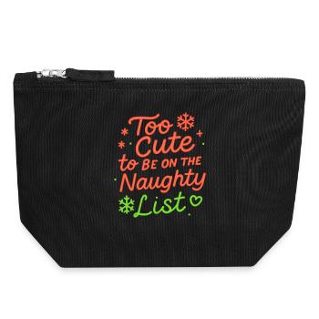 Trop mignonne pour figurer sur la Naughty List - Pochette zippée en toile 18 x 19 cm - noir - Devant