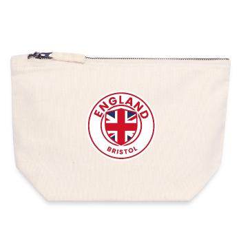 England-Bristol-Wappen - Canvas Reißverschluss-Täschchen (18 x 19 cm) - Naturweiß - Vorne
