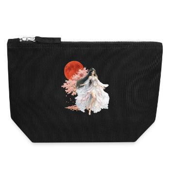 Moonlit Blossom Enchantress - Canvas Zip Pouch 18 x 19 cm - black - Front