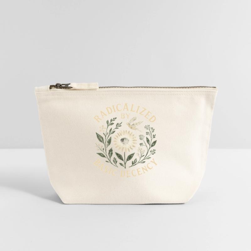 Radicalized by Basic Decency Statement Trend  Canvas Reißverschluss-Täschchen (18 x 19 cm)