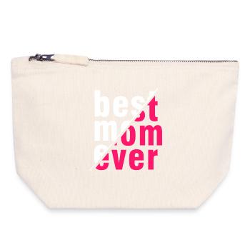 Bestes Mama-Shirt aller Zeiten – Perfektes Geschenk - Canvas Reißverschluss-Täschchen (18 x 19 cm) - Naturweiß - Vorne