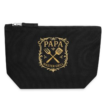 PAPA Master Grill Vintage - Canvas Zip Pouch 18 x 19 cm - black - Front