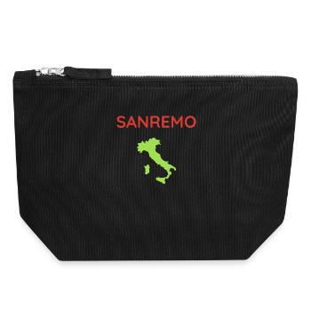 Sanremo Style – Dein exklusives Souvenir - Canvas Reißverschluss-Täschchen (18 x 19 cm) - Schwarz - Vorne