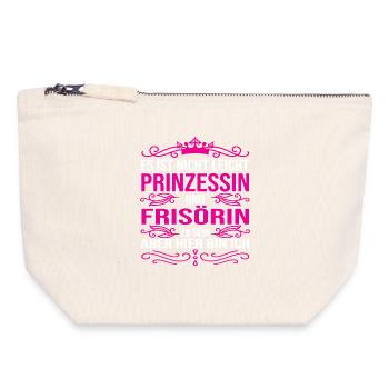 Es ist nicht leicht Prinzessin und Frisörin zu sei - Canvas Reißverschluss-Täschchen (18 x 19 cm) - Naturweiß - Vorne