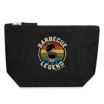 Barbecue Legend Retro - Canvas Zip Pouch 18 x 19 cm - black - Front
