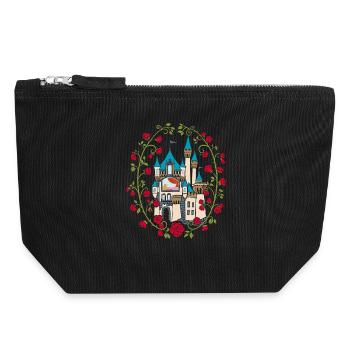 Sleeping Beauty Castle Fairy Tale - Canvas Zip Pouch 18 x 19 cm - black - Front