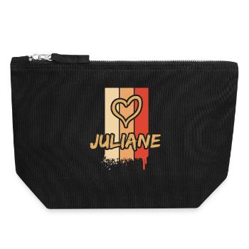 Geschenkidee Juliane - Canvas Reißverschluss-Täschchen (18 x 19 cm) - Schwarz - Vorne