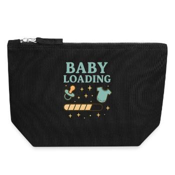 Baby loading - Canvas Zip Pouch 18 x 19 cm - black - Front
