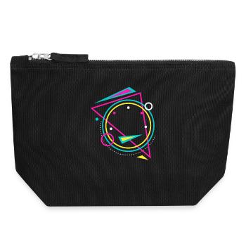 geometry - Canvas Zip Pouch 18 x 19 cm - black - Front