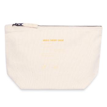 MUSIC: Music Theory Graphic - Canvas Zip Pouch 18 x 19 cm - nature - Front