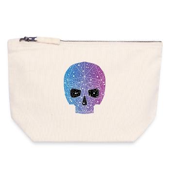 Galactic skull - Canvas Zip Pouch 18 x 19 cm - nature - Front