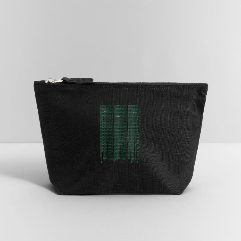 Matrix code Canvas Zip Pouch 18 x 19 cm