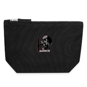Conception de crâne d’armurier - Pochette zippée en toile 18 x 19 cm - noir - Devant