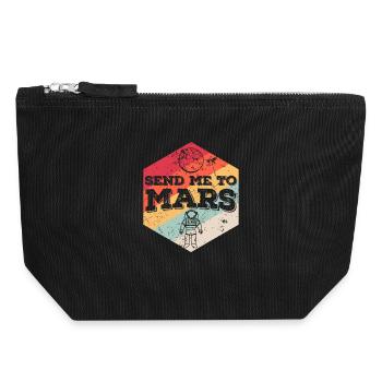 Send Me to Mars - Canvas Zip Pouch 18 x 19 cm - black - Front