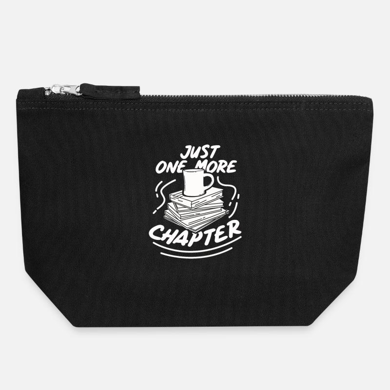 Read books book gift bookshelf - Canvas Zip Pouch 18 x 19 cm - black