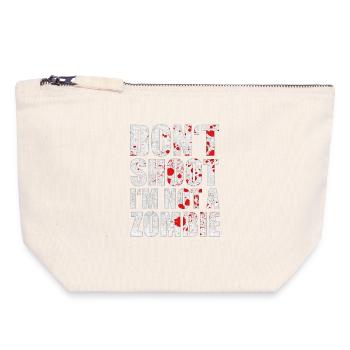 Cool Don't Shoot I'm Not a Zombie Blood - Canvas Zip Pouch 18 x 19 cm - nature - Front