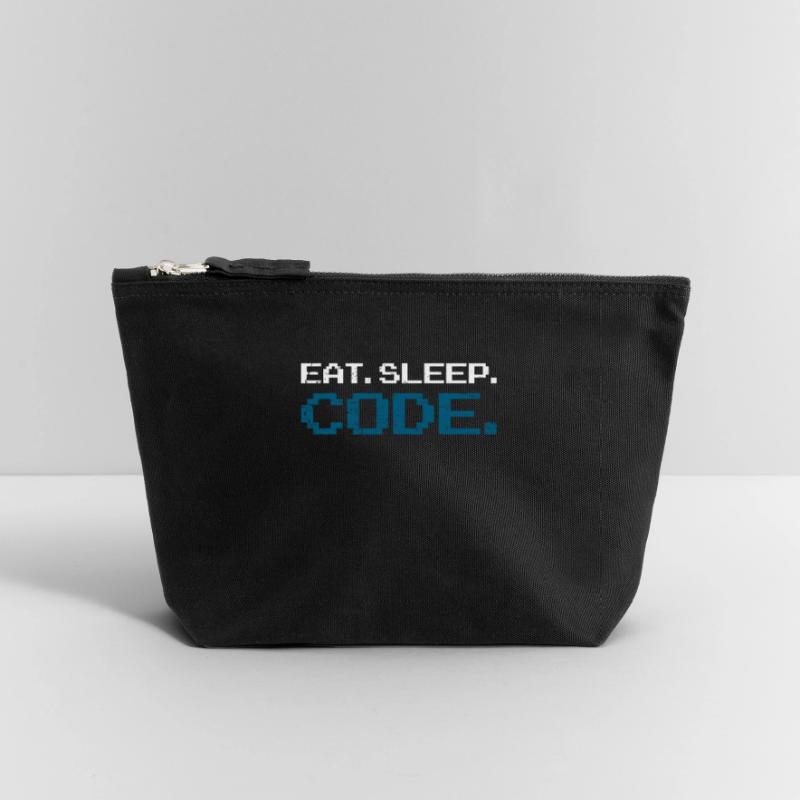 Code de programmation informatique Pochette zippée en toile 18 x 19 cm