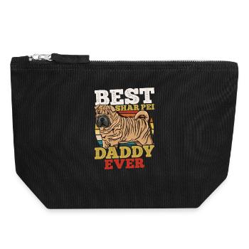 Shar Pei - Canvas Zip Pouch 18 x 19 cm - black - Front