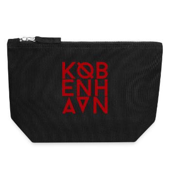Kobenhavn / Copenhagen - Canvas Zip Pouch 18 x 19 cm - black - Front