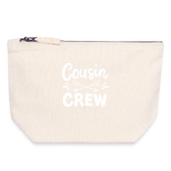 Cousin Crew - Canvas Reißverschluss-Täschchen (18 x 19 cm) - Naturweiß - Vorne