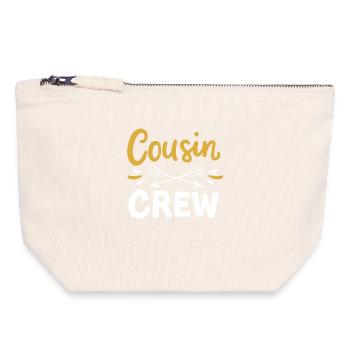 Cousin Crew - Canvas Reißverschluss-Täschchen (18 x 19 cm) - Naturweiß - Vorne