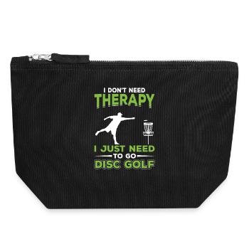 Disc Golf - Pochette zippée en toile 18 x 19 cm - noir - Devant