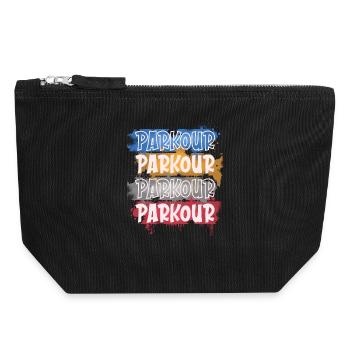 Parkour - Canvas Zip Pouch 18 x 19 cm - black - Front