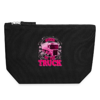 Truck driver - Canvas Zip Pouch 18 x 19 cm - black - Front