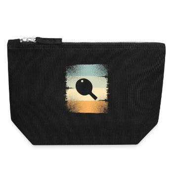 Ping-pong - Pochette zippée en toile 18 x 19 cm - noir - Devant