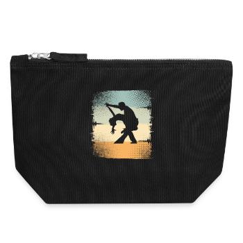 Dance couple - Canvas Zip Pouch 18 x 19 cm - black - Front