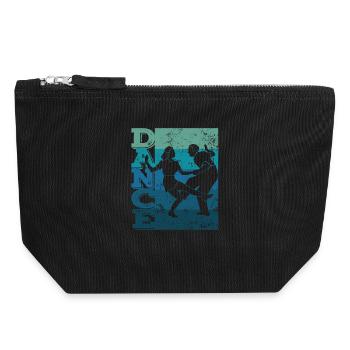 Boogie Woogie Swing Tanzen Retro Farben Vintage - Canvas Reißverschluss-Täschchen (18 x 19 cm) - Schwarz - Vorne