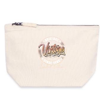 1982 Année de naissance Anniversaire Vintage - Pochette zippée en toile 18 x 19 cm - blanc naturel - Devant