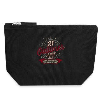 21. Geburtstag Oldtimer - Canvas Reißverschluss-Täschchen (18 x 19 cm) - Schwarz - Vorne