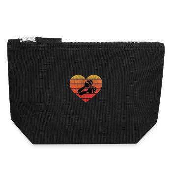 I love Cuban maracas percussion - Canvas Zip Pouch 18 x 19 cm - black - Front