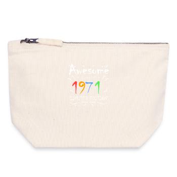 1971 - Born 1971 - Canvas Zip Pouch 18 x 19 cm - nature - Front